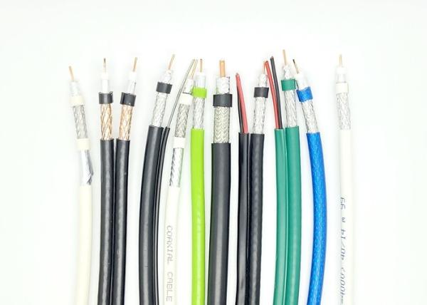 RG6-M 75 Ohm Self Supporting Cable , CATV Coaxial Cable 75 Ohm With Galvanized Steel Messenger