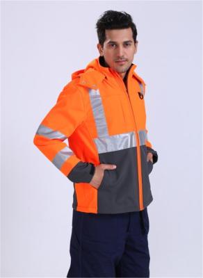 Hi Vis Orange/ Yellow Winter Work Jacket , OEM Cold Weather Fleece Jacket