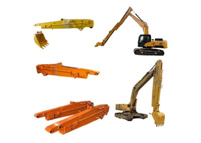Yellow Orange Color Excavator Telescopic Boom Sliding Arm For Digging Hard Sand Soil