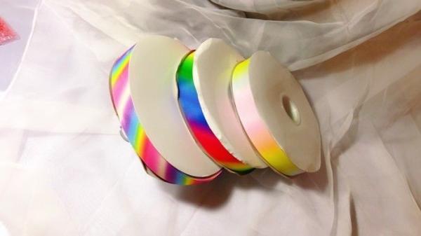 durable Rainbow Grosgrain Ribbon fashion design for Holiday Decoration