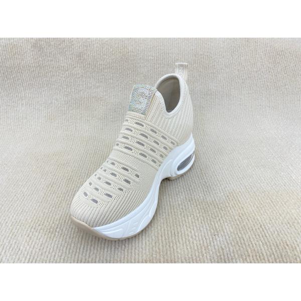 Breathable Platform Loafers Women Heightening Slip On Platform White Loafers