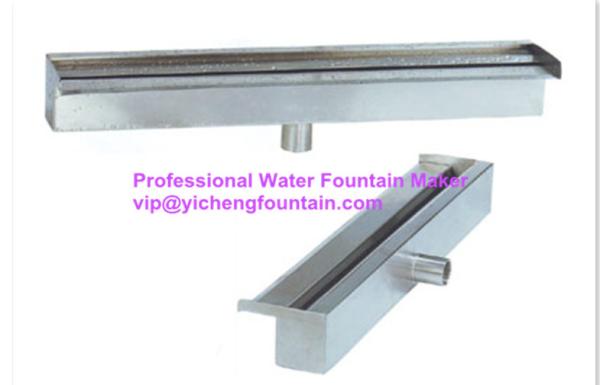 Rectangle Water Fall Nozzle Pond Fountain Accessories With Led Light AC12V Customized