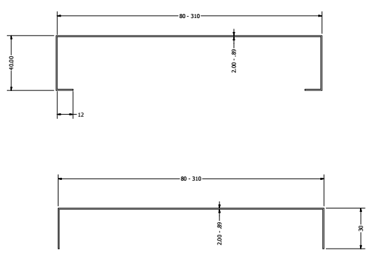 rolo do Purlin da moldação do aço de 0.7-1.6mm C/C que forma a máquina com corte da trilha