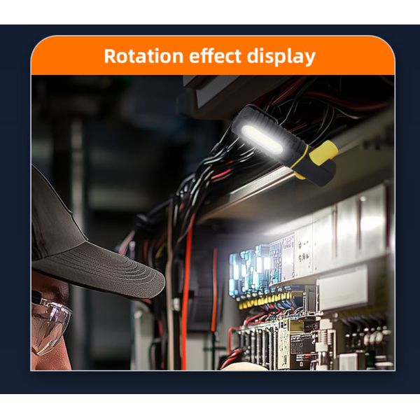 Rotatable LED Flashlight with Magnet Charging Car Repair Inspection Lamp Flashlight Work Lamp Auto Repair Maintenance Lamp