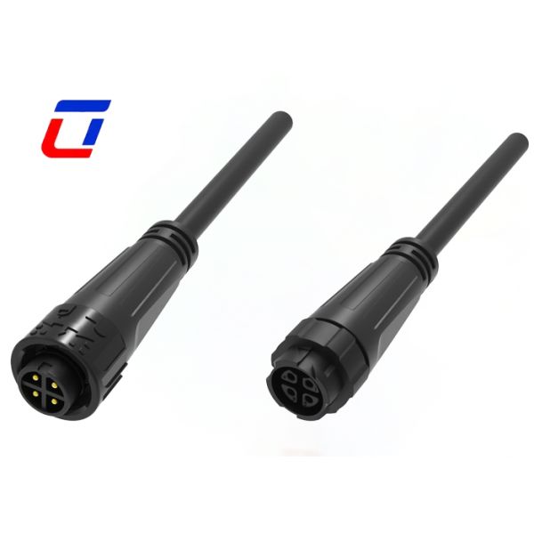 M16 4 Pin 300V Waterproof Power Connector Plastic Cable To Cable Connectors