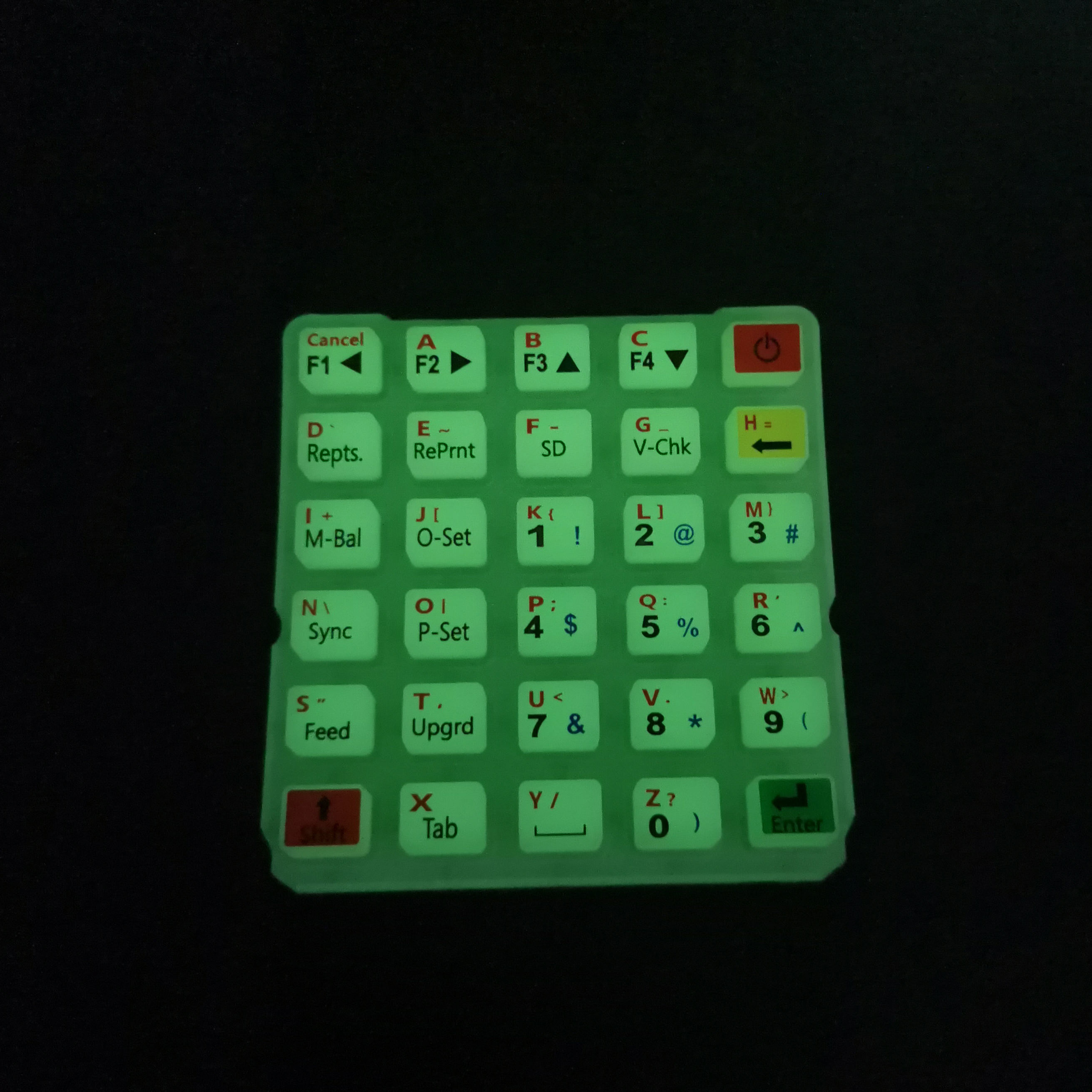 Integrated LED Light Guide Silicone Rubber Keypads Backlit Blue White Illuminated Keys for Dark Environments