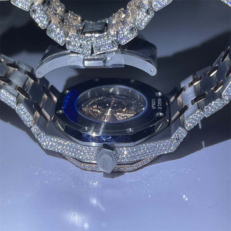 Icebox Moissanite AP Watch  Hip Hop Bling ODM VVS Diamond Watch