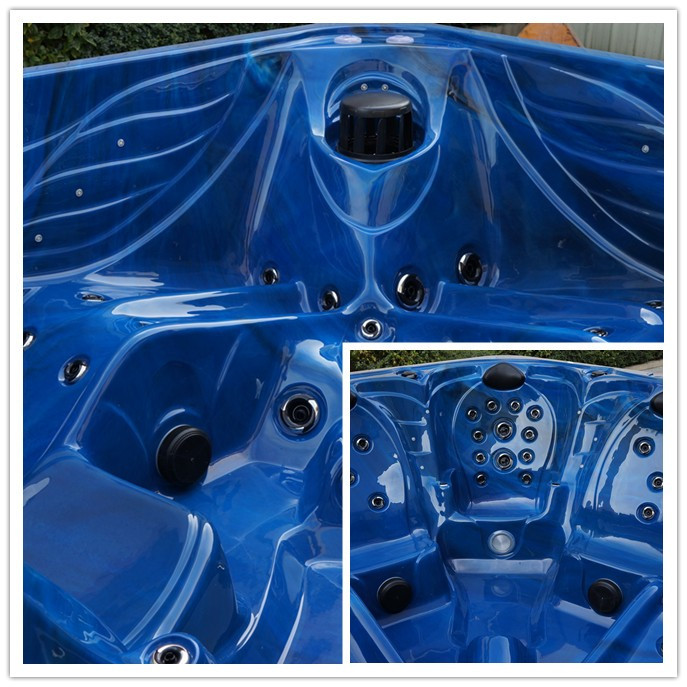 American design 2Lounge+ 2Recliners + 1Bucket seat portable acrylic luxury bath tubs powerful hot tub & spas