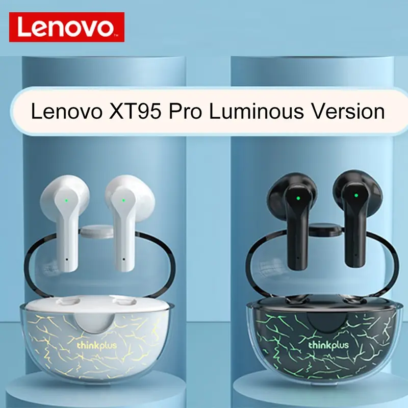 Lenovo XT95 Pro RGB Bluetooth Earbuds For Gaming Rich Bass Clear Sound