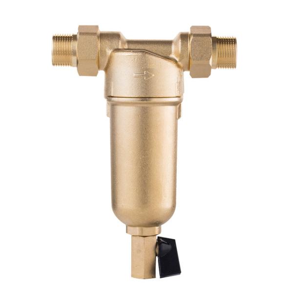 Automatic Water Purifier,Pre-Filter 40micron Stainless Steel Mesh Copper Cover Whole House Pre-Filter With Gauge