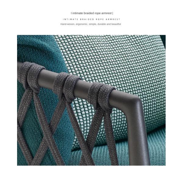 Soft Doll Cotton Cushion Modern Style Garden Rope Rattan Sofa Sets For Balcony Patio