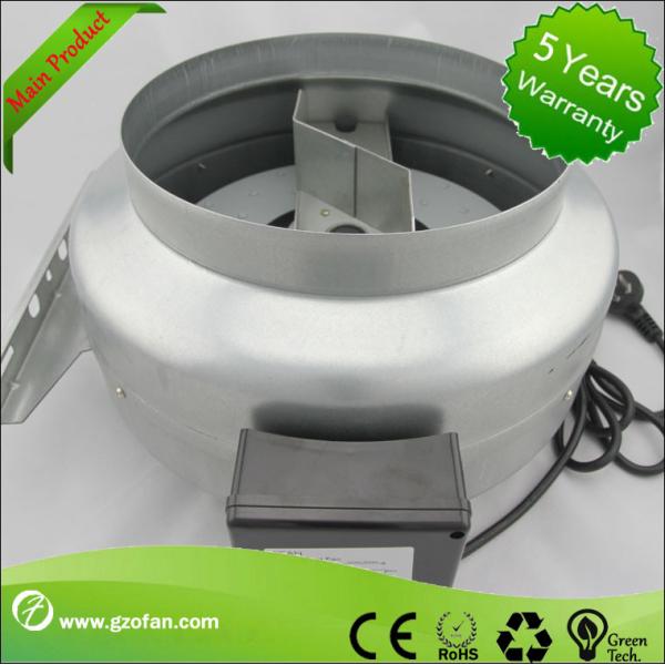 Galvanised Sheet Steel Inline Circular Duct Fan Class F Low Noise Air Duct Booster Fan