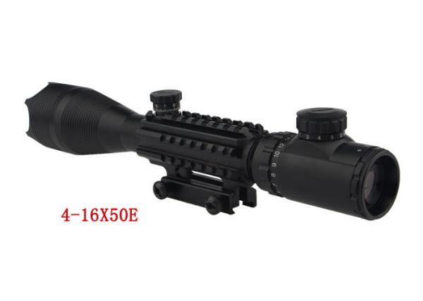 Outdoor Illuminated Long Range Hunting Scopes 50mm Objective Diameter R14 Reticle Type