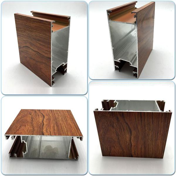 Casement 2.0mm 6063 Wood Grain Aluminum Profiles