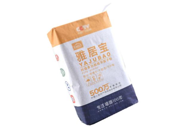 Industrial Durable Cement Packaging Paper Bags 2 Ply High Strength With External Valve