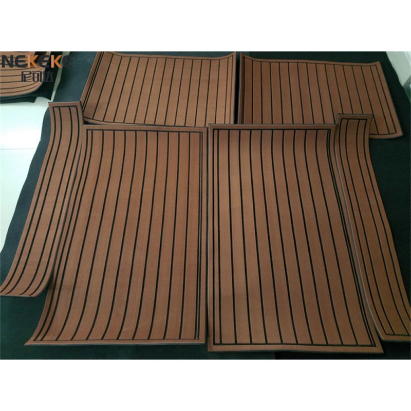 2000 Carolina Classic 25 Fishing Boat Cockpit Floor Mat EVA Faux Teak Marine Decking Pad
