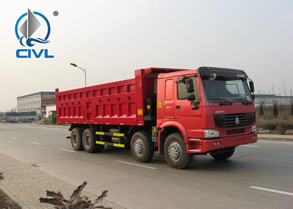 HOWO 8X4 Large Power Heavy Duty Dump Truck Tipper Trailer One Sleeper 51 - 60t