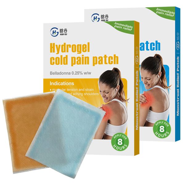 Hydrogel Cooling Pain Relief Patch Chinese Plaster 10x14cm Physical Compress Cold Gel