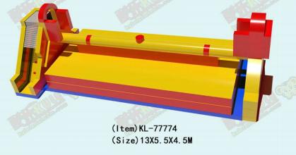 Yellow - Red Inflatable Play Structure Cheerful Construction Apparatus