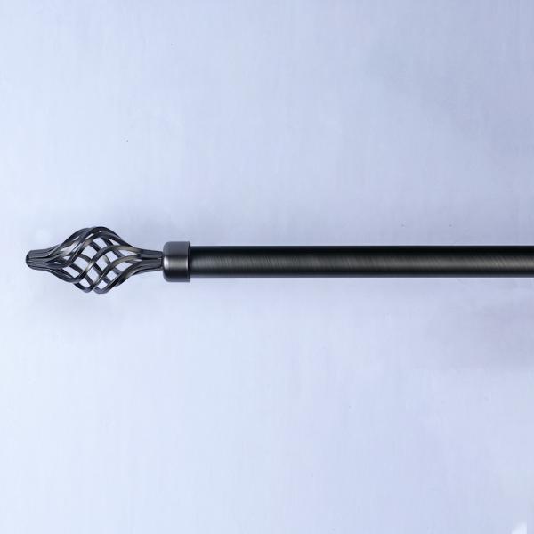 Iron Matte Black Pipe Curtain Rods With Accessories Home Decoration