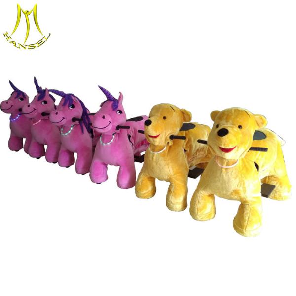Hansel hot-selling kids plush riding animals plush riding motorized animals