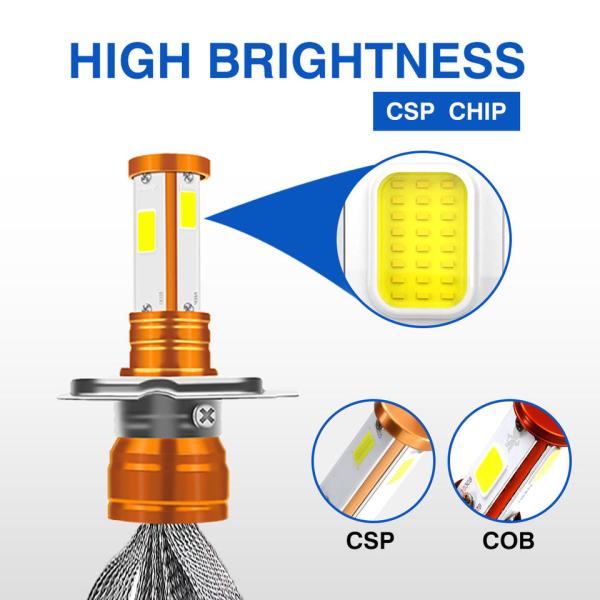 4500LM 6000LM 8000LM H7 Мотоциклетный фары лампочка Ba20D P15D 45W