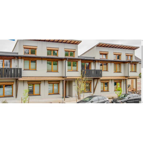 Декоративная алюминиевая одетая дверь окна соснового леса с двойное стеклянным делает водостойким