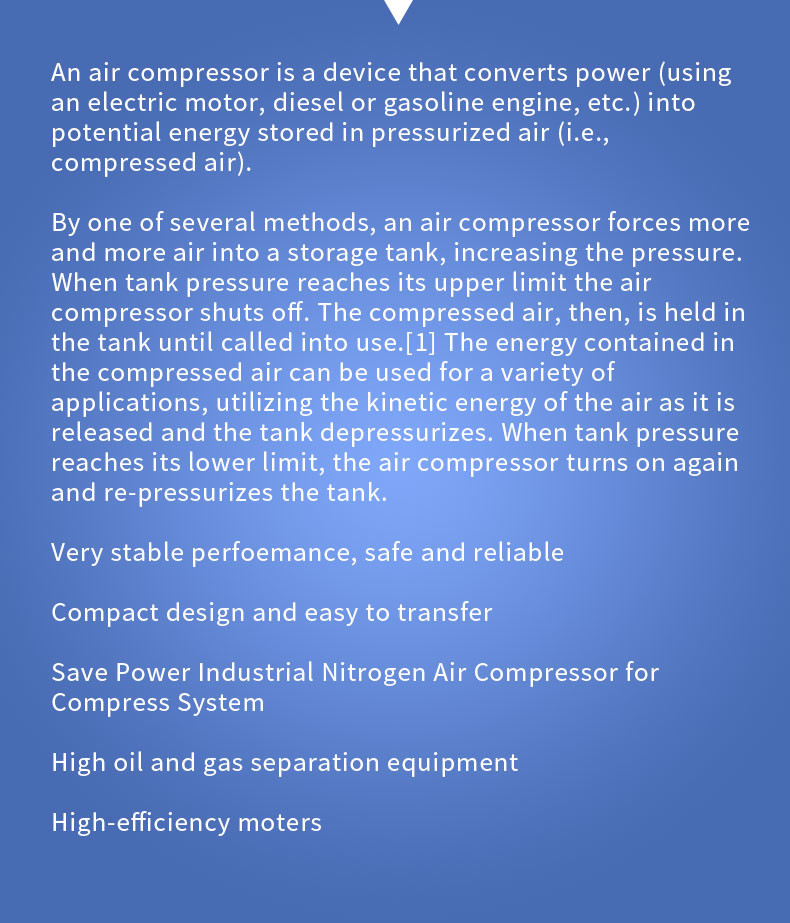 Стандарт CE 11kw 15HP VSD AC Power Oil Less Промышленный компрессор воздуха для электроэнергетики 55 75 KW 100 HP