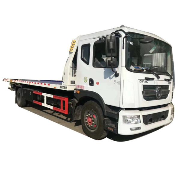 Camions à remorquer personnalisés 4X2 Dongfeng 15Tons Camion à démolition avec lit plat pliable Camion pour voiture d'accident