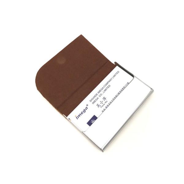 Stainless Iron PU Leather cork card holder Magnetic Eco Friendly Card Case 65g