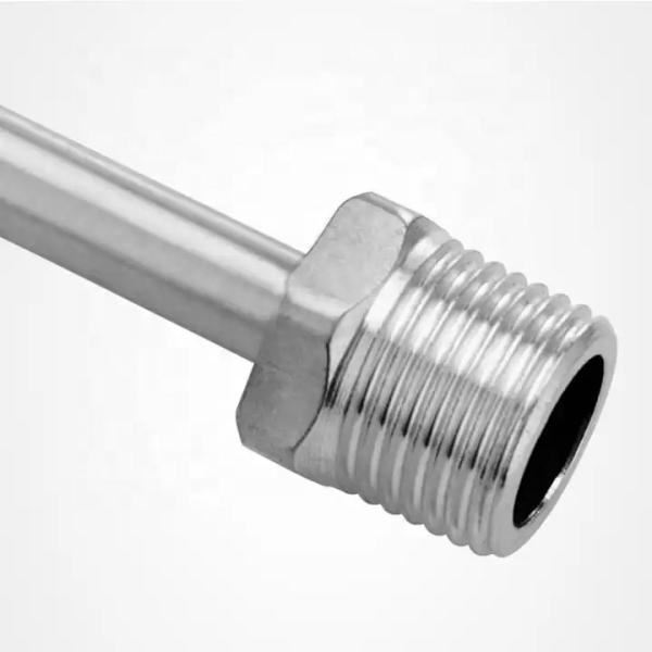 SS304 316 316L Anillo redondo 6000 PSI 1/2 NPT BSPT Medidor de presión giratorio tubo de sifón Snubber