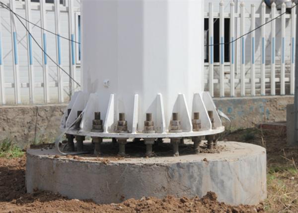 ASTM A 572 Grade 50 Steel Tube Tower , Conical Octagonal Telecom Steel Tower
