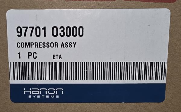 HANON AC Compressor CA500KUHAA05 HYUNDAI CUSTIN 1.5L 2022- 97701-03000