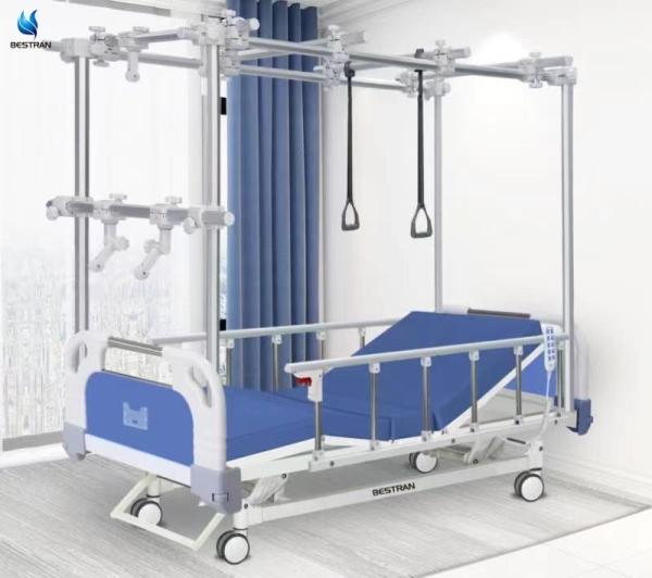 Rehabilitation Centers Electric Nursing Bed With Orthopedic Frame Overhead Trapeze Bar