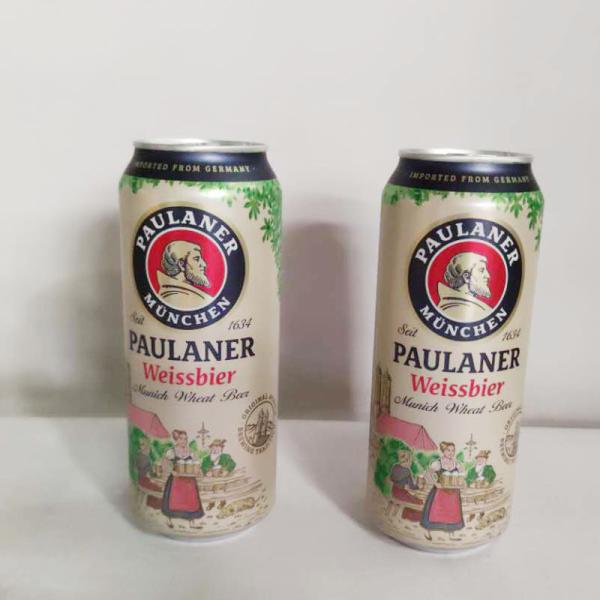 German Paulaner HD Plated Printing Aluminum Beer Can 16.9oz