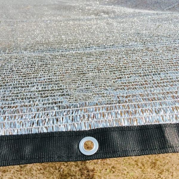 Outdoor Shading Net Agriculture Metal Aluminum Foil Shade Sails & Enclosure Nets for Parking Garden with Silver Eyelet