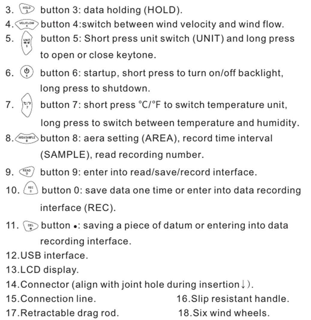 GT8907 Highly Sensitive Digital Anemometer Non Contact For Wind Speed Measurement