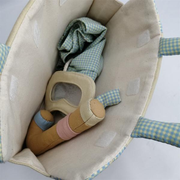 Mochila de brinquedo de pelúcia ecológica ajustável Mochila de pelúcia 24 x 1 cm
