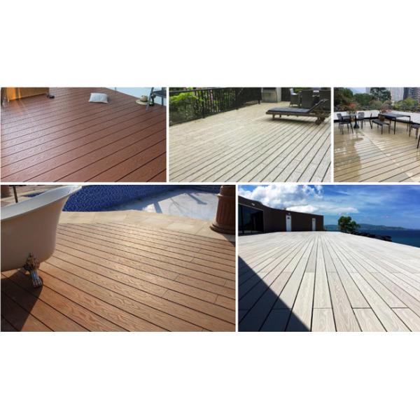UV Resistant Grey Solid Composite Decking Trim Boards Eco Wood Lumber