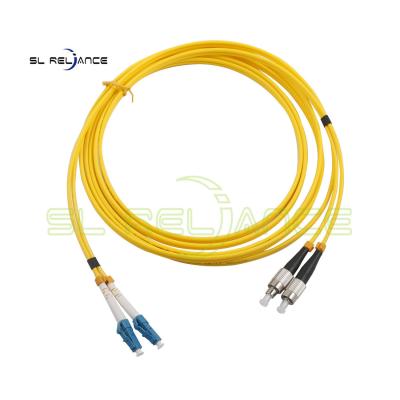LC/UPC- cabo de remendo FRENTE E VERSO 3.0mm*2 da fibra ótica da manutenção programada G.652D de FC/UPC