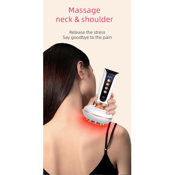 20 Gear EMS Microcurrent Electric Meridian Brush Infrared Heating Vibration Therapy Massage Device