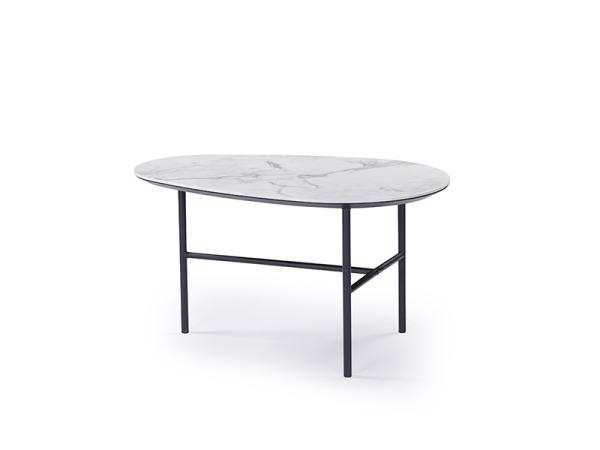 Modern Edge Side Marble Ceramic Coffee Table 430mm Height Scratch Resistant