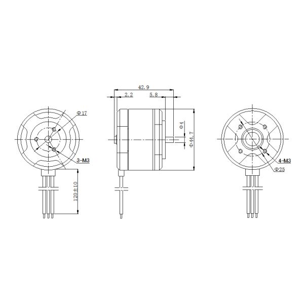 22.2V 400KV Brushless Motor , Robotics Bldc Motor For Precision Power Tool