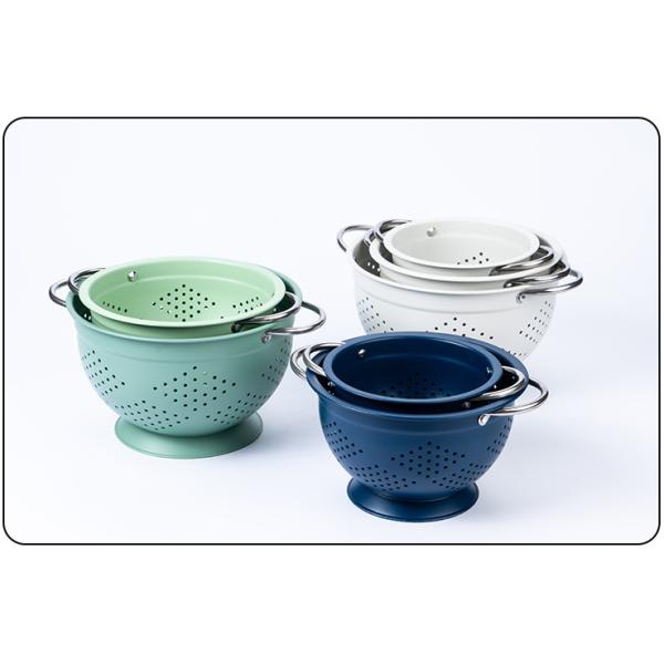 Handheld Rustproof 0.5kg Steel Fruit Basket Powder Coating