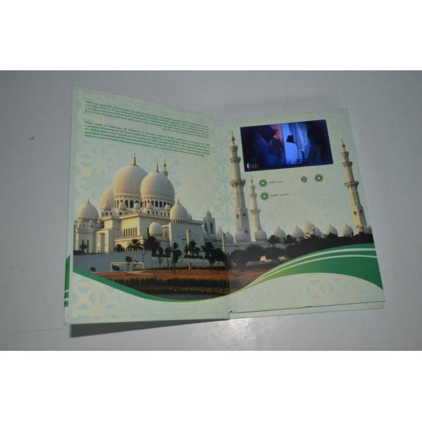 4.3 pulgadas pantalla LCD tarjeta de invitación video folleto de felicitación tarjeta electrónica de papel