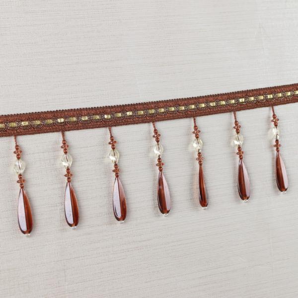 Handmade fashionable chain beads lace tassels fringes for curtain/sofa/pillow decoration