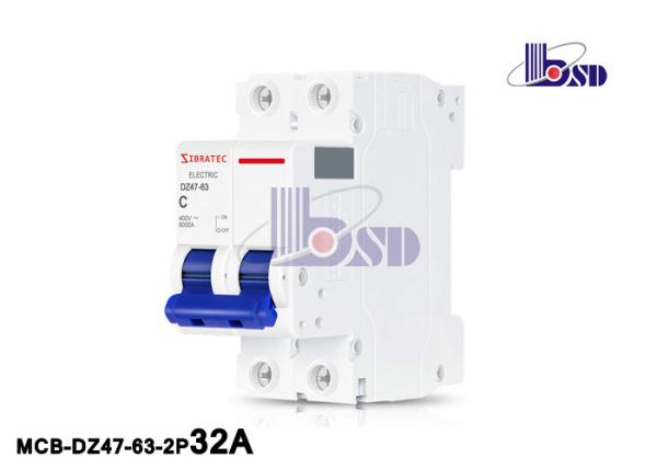 32 Amp  Mini Circuit Breaker  Double Pole Short Circuit Protection