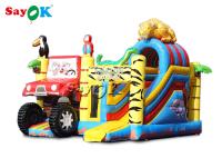 Chambre gonflable combinée de rebond des enfants 5.5x5x4.4m d'animaux avec la glissière