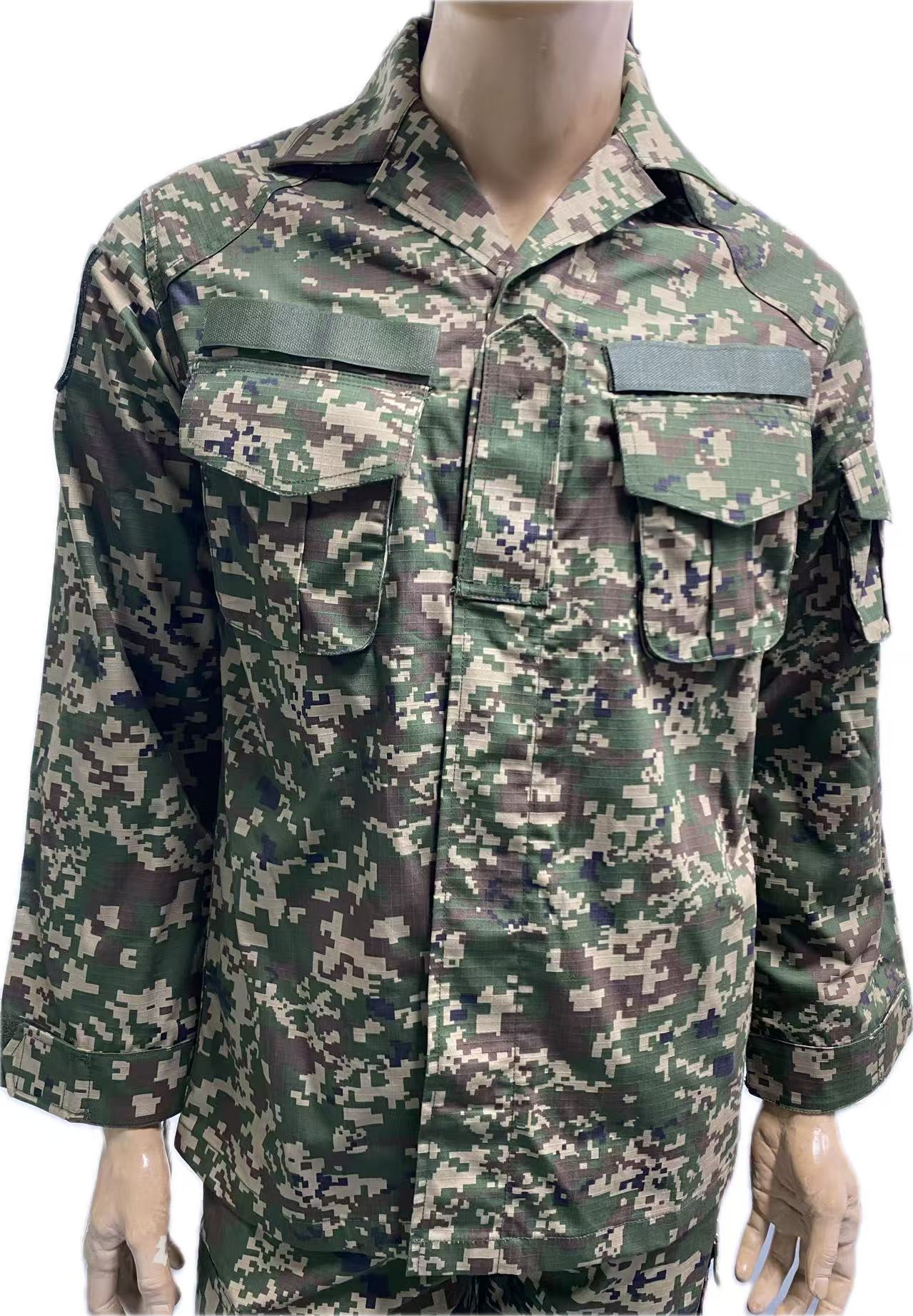 Lightweight Ripstop Camouflage Uniform Set Long Sleeve Combat Suit for Army Training