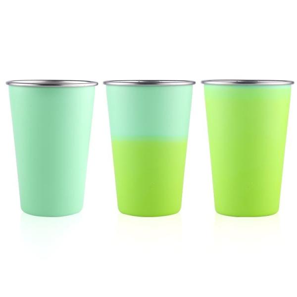 Leak Proof Single Wall Stainless Steel Cup Color Changing Insulated Iced Coffee Tumbler With Straw Easy To Store For Family Dinner Or Outdoor Activities